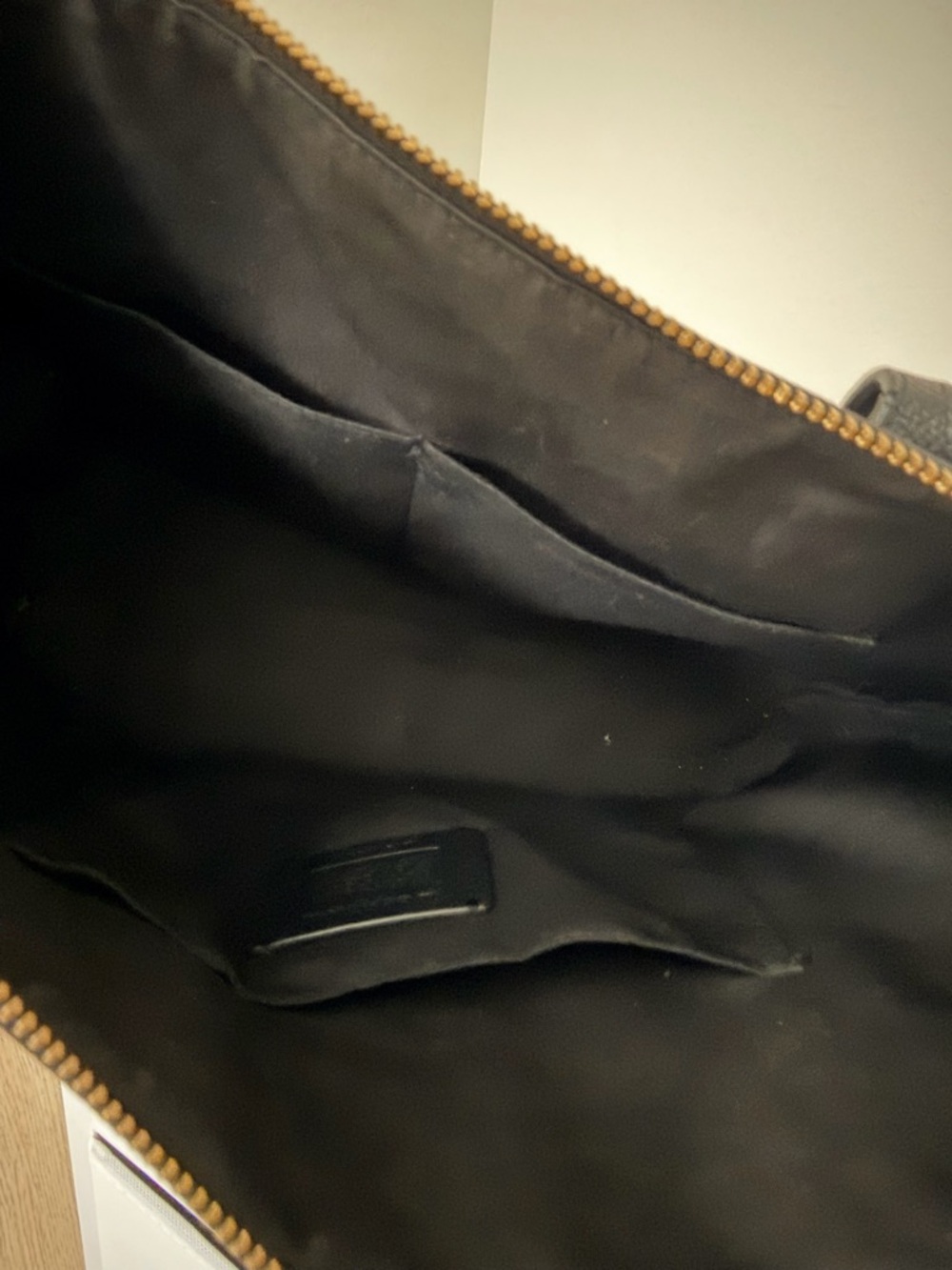 Coach Signature Fiona Zip Tote Bag | Black Pebbled Leather Shoulder Bag - Picture 7 of 9